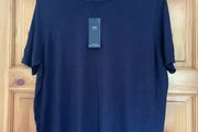 M&amp;S Collection knitwear lightweight navy top - New