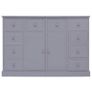 Sideboard with 10 Drawers Grey 113x30x79 cm Wood Image 4