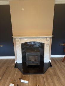 Marble fireplace