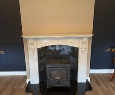 Marble fireplace