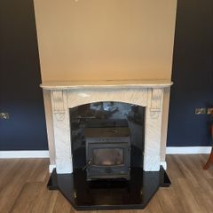Marble fireplace