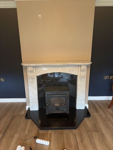 Marble fireplace