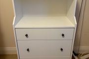 ikea hauga white chest of 3 drawers with shelf