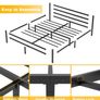 Double Bed Frames with Headboard 4ft6 Black Image 5
