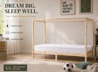 main image for ad Kids Football Goal Bed with Mattress  90 x 200 Pine Wood