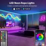 Led Neon Rope Lights 10m Flexible Waterproof Outdoor Led Rope Lights,Control with App/Remote,Multiple Modes,RGB Neon Music Sync Gaming Strip for Bedroom Indoo Image 2