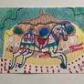 Original art Carousel horse Fairground painting contemporary Irish Art abstract painting Image 2