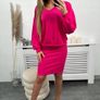 Light pink or fuchsia  set  dress and sweatshirt Image 5