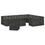 12 Piece Garden Pallet Lounge Set Solid Pinewood Dark Grey Image 5