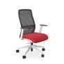 NV High Back Swivel Mesh Chair Lime White Frame with adjustable arms Image 6