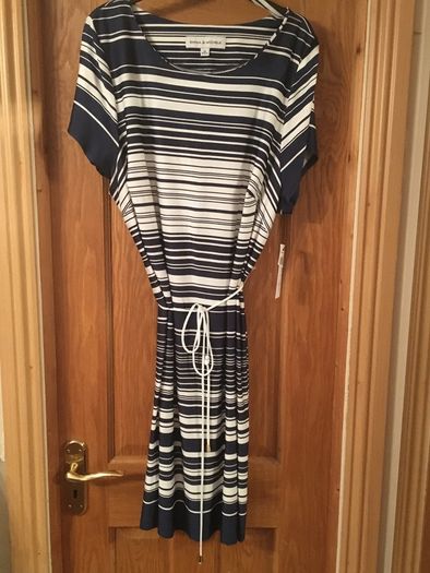 New with tags Designer dress nautical style