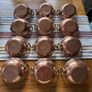 Copper bowls with solid brass handles 13cm Image 3