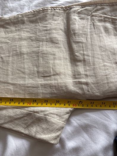 BRAND NEW - Men's cream linen pants, large