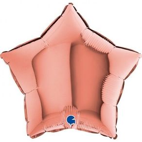50 x Rose Gold Star Balloon - Grabo 18" Foil Star