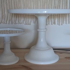 Pair of Beautiful White Cake Stands