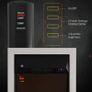 LED Flame Electric Fire Place-Silver Image 2