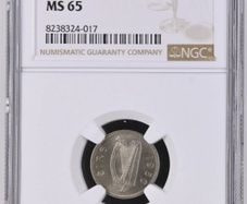 Ireland 1956 | Irish 3p | 3 Pence | Hare | KM.12a | MS 65