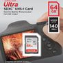 SanDisk 64GB Ultra SDXC Card, SD Card, Memory Card With Up To 140 MB/s Read Speeds, For Entry Level And Mid-range Compact Camera's, Full HD Video, UHS-I, Class 10, U1 Image 7