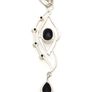 Vintage 925 Sterling Silver & Dark Smoky Quartz Pendant Image 4