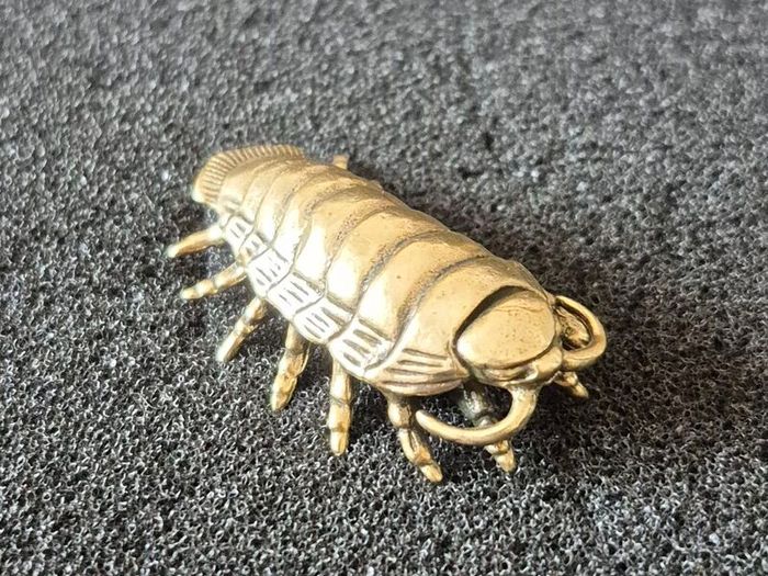 3 brass Insects, Solid brass.