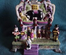 Staffordshire Flatback Group " WOMBWELLS MENAGERIE" - Vintage Reproduction - 1990's