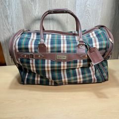 Shilton Vintage Plaid Travel Duffle Bag - Very Large - Shoulder Strap