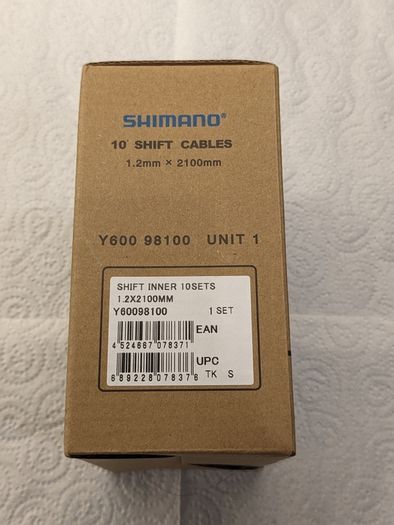 10 Shimano steel shift cables  (Y60098100)