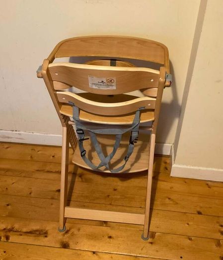 Wooden Baby High Chair with Removable Tray