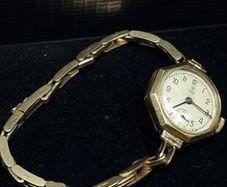 Vintage 1948 Tudor 9ct Gold Ladies Watch Dennison Case & 9ct Gold Bracelet