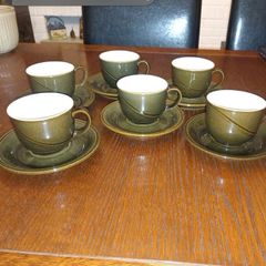 denby teacup set parisienne green