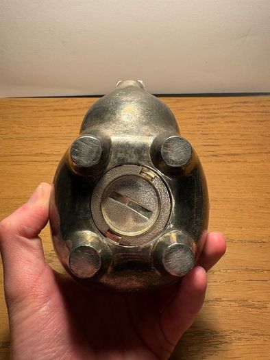 Silver plated piggy bank