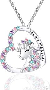 FREE SHIPPING | You are Magical Necklace for Girls Crystal Heart Pendant Necklaces Jewelry Gifts for Girls Daughter Granddaughter Niece Birthday