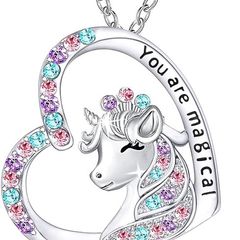 FREE SHIPPING | You are Magical Necklace for Girls Crystal Heart Pendant Necklaces Jewelry Gifts for Girls Daughter Granddaughter Niece Birthday