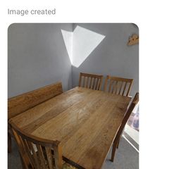 Oak table and chairs