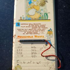 Vintage shopping list board