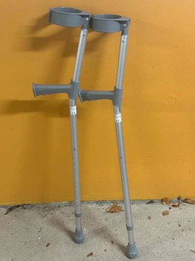 Pair of Adjustable Aluminium Forearm Crutches Walking Aids