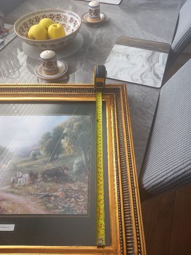 2 Antique style Large pictures and frames