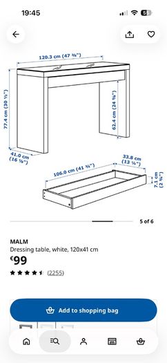 IKEA Malm Dresser and Drawers