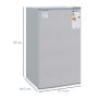 91 Litre Freestanding Under Counter Fridge Freezer with Chiller Box, Reversible Door, Adjustable Thermostat, 47.5cm Wide, Noise Level: Decibels 40 Image 2