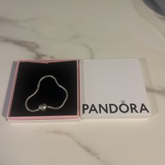 Pandora Moments Heart Clasp Snake Chain Bracelet