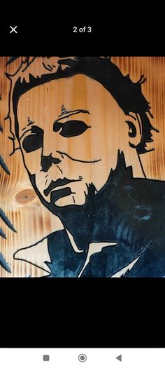 Michael Myers Halloween Wood Carving