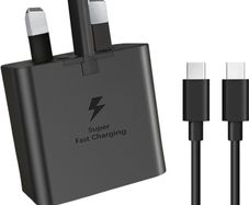 25W Fast Charger USB C Plug UK Compatible with Samsung Galaxy Charger With 2M Cable Cable USB C to Type C