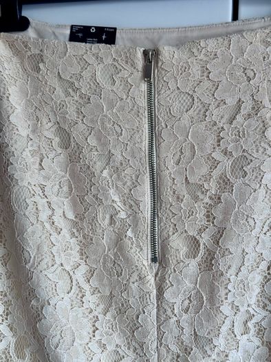 F&F Cream Lace Pencil Skirt UK 14 | Knee Length | New With Tags