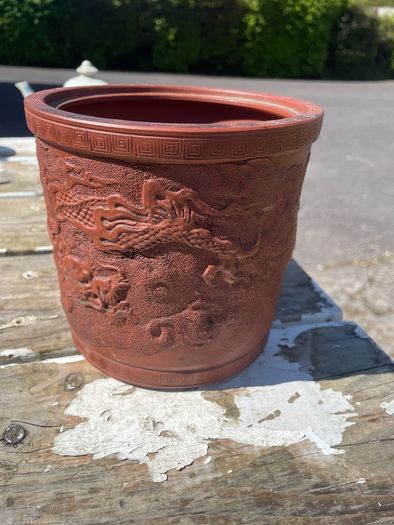 Chinese Zisha Yixing Clay Vase/brush pot