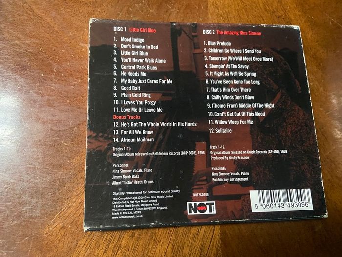 Nina Simone My Baby Just Care For You Double CD