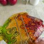 Hand painted fish plate | painted glass fish plate Image 5