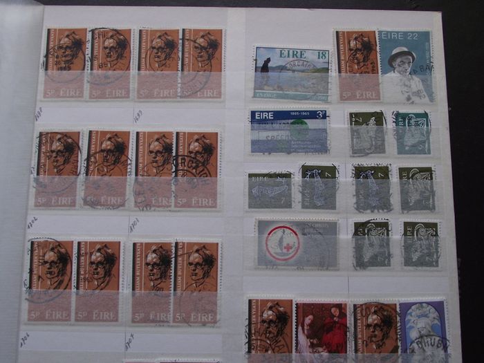A huge collection of postal cancellations on Irish stamps