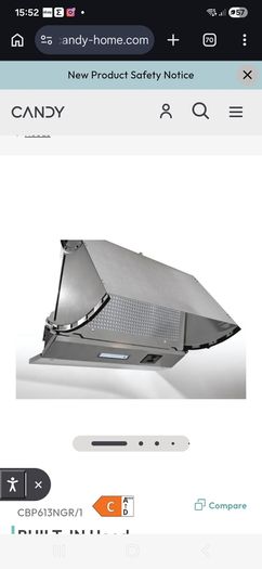 Hood, Built-in, Integrated/Telescopic, Silver, LED, Stainless steel, Silver