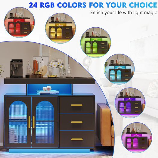Led Larger Sideboard Cabinet 100cm