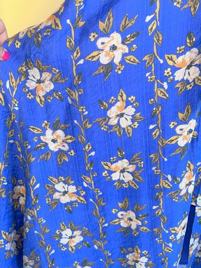 Ladies Blue Short Sleeve Floral Dress from Monsoon